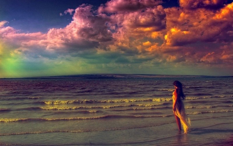 Девушка на закате