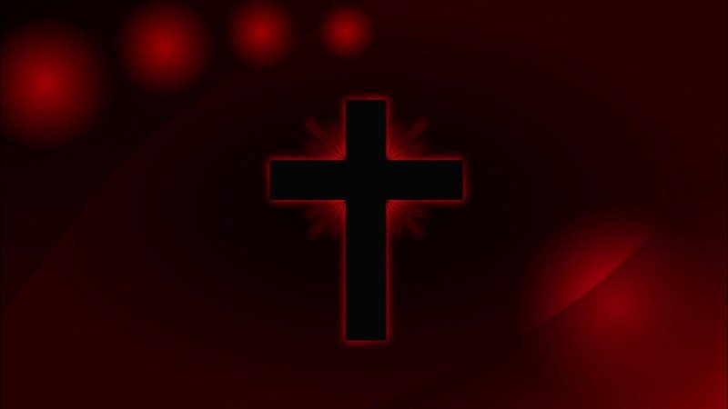 Крест на Красном фоне