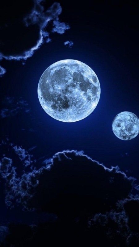 Ночное небо с луной