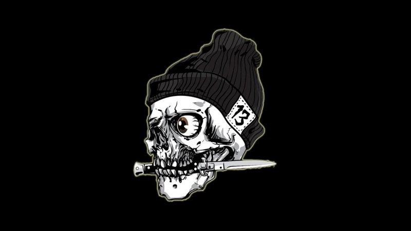 Череп в стиле андеграунд