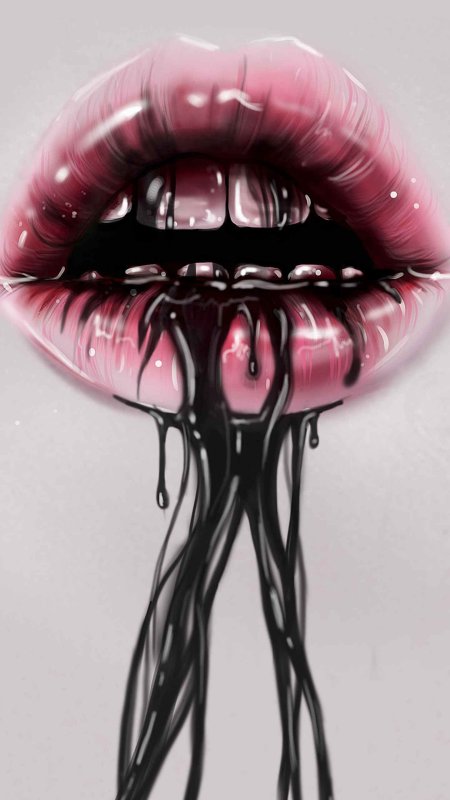 Заставка на телефон губы