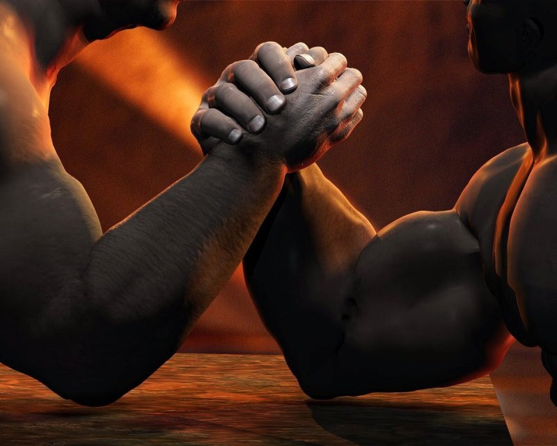 Красивый армрестлинг