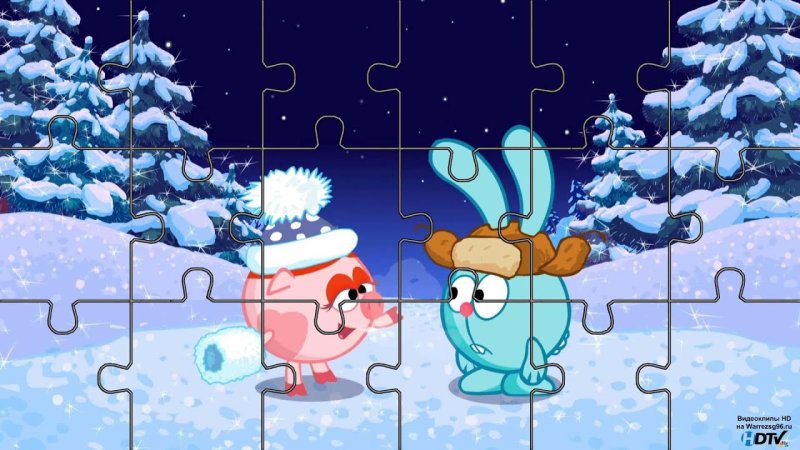 Смешарики Крош зимой