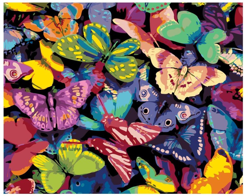 Много бабочек