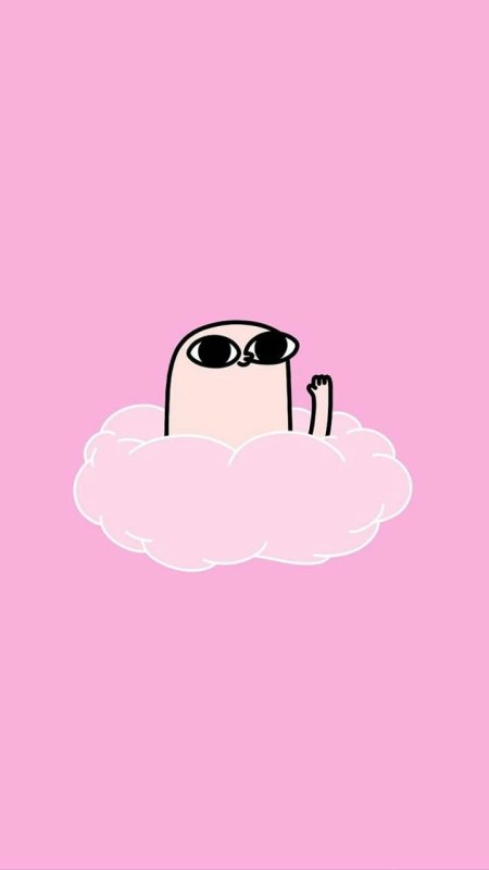 Обои с розовым человечком