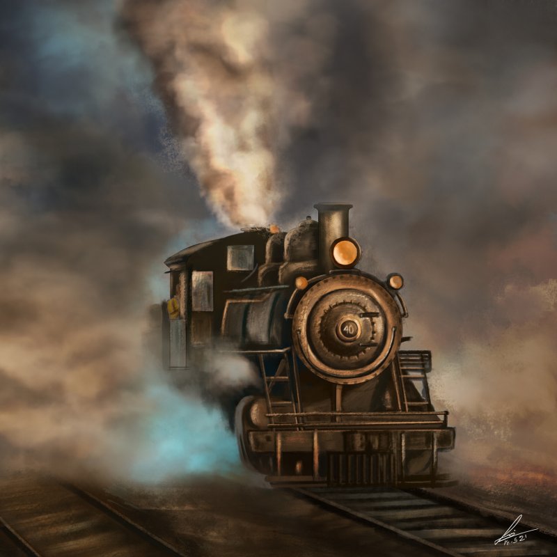 Красивый паровозик