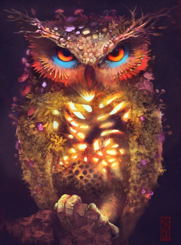 Сова арт