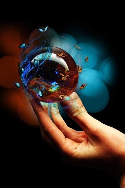 Магический шар в руках