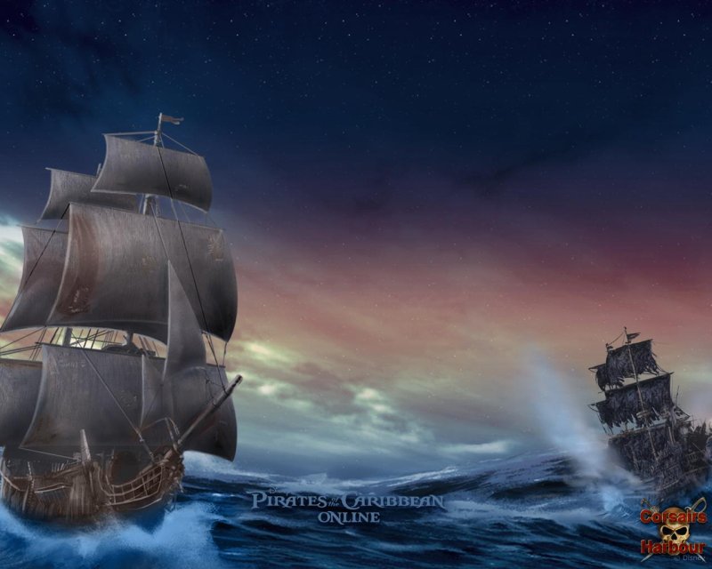 Чёрная Жемчужина корабль обои пираты Карибского моря