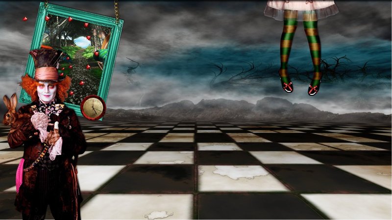 Алиса в Зазеркалье тим Бертон