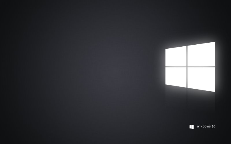 Чёрный рабочий стол Windows