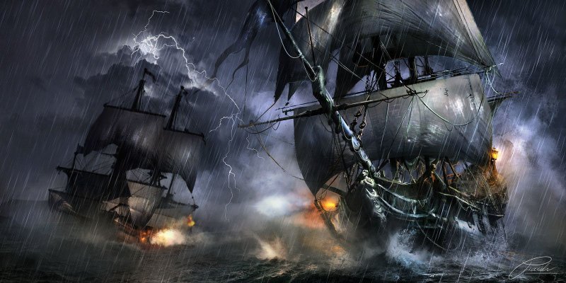 Чёрная Жемчужина корабль призрак