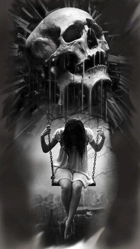 Страшные заставки на телефон