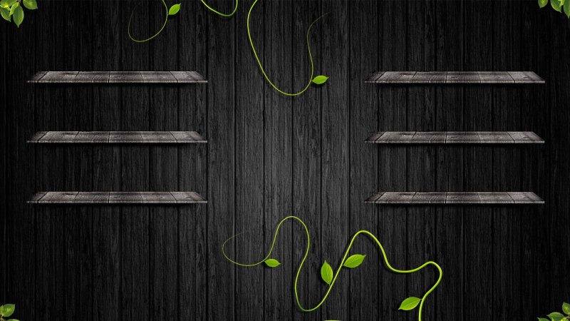 Обои с полочками для ярлыков