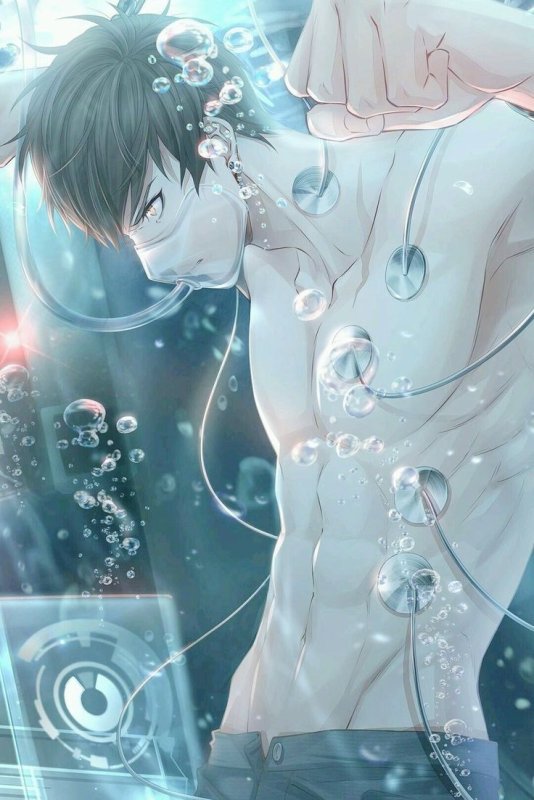 Аниме мальчики за стеклом