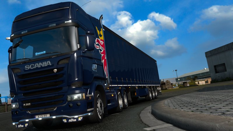 Скания синяя грузовик