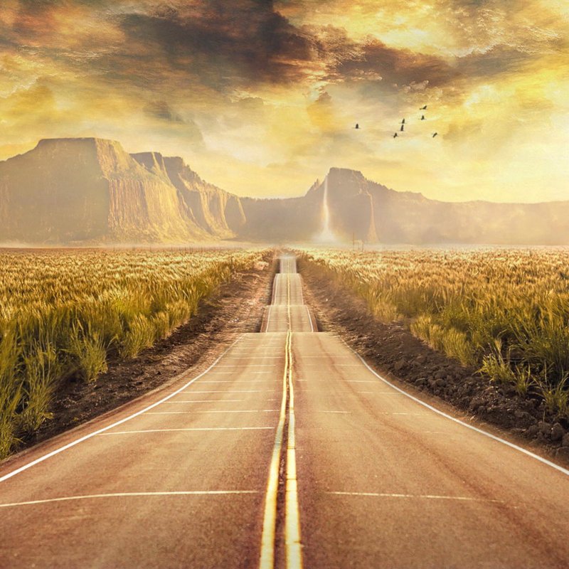 Пейзаж с дорогой