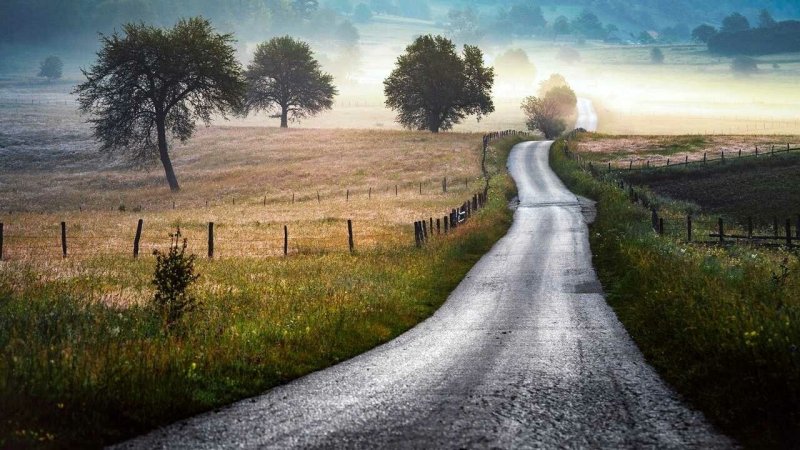 Пейзаж с дорогой