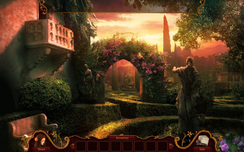 Ромео и Джульетта сад Капулетти фон