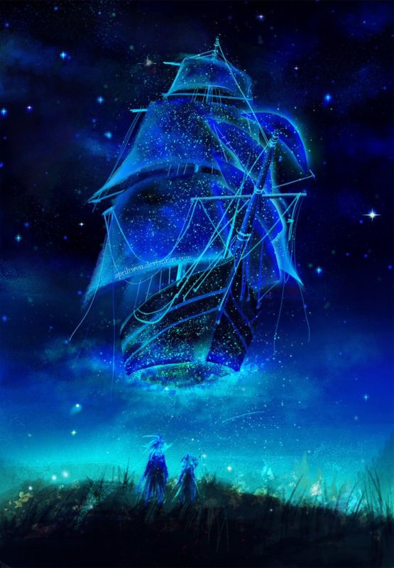 Парусник ночью