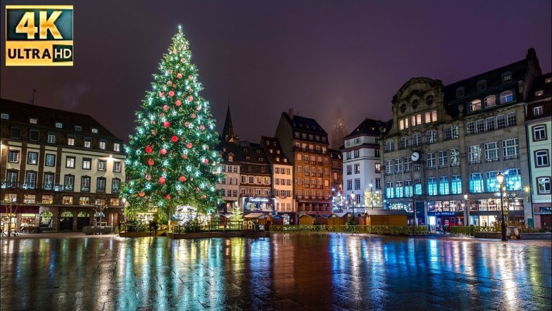 Франция зима Страсбург