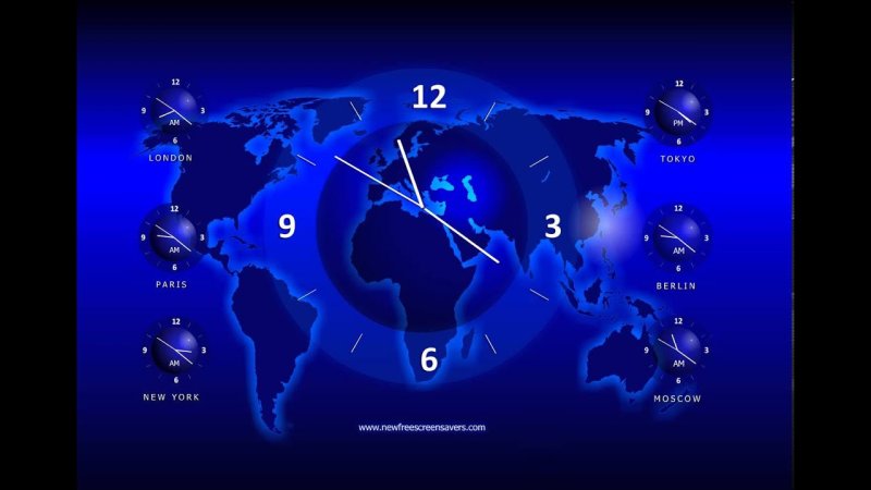 Мировые часы на рабочий стол