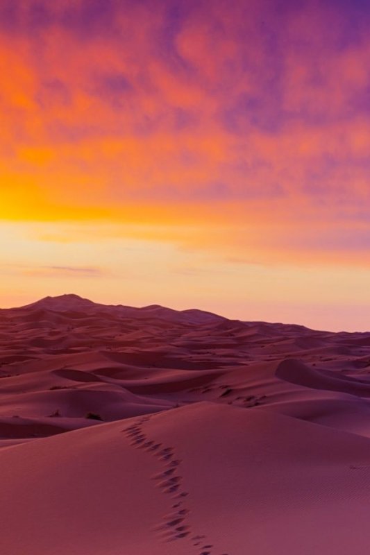 Закат пустыня Горизонт