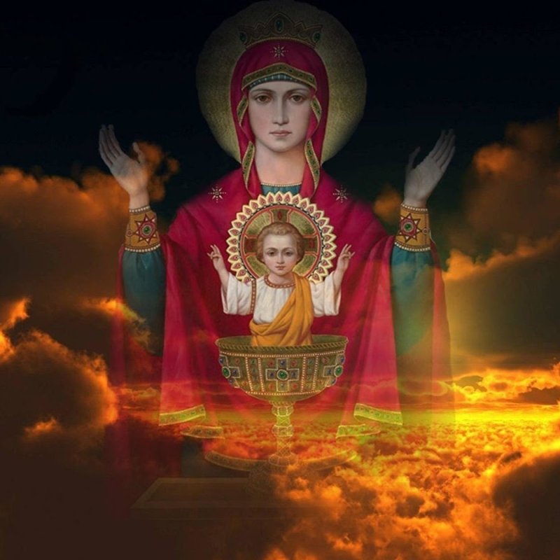 Богородица фон