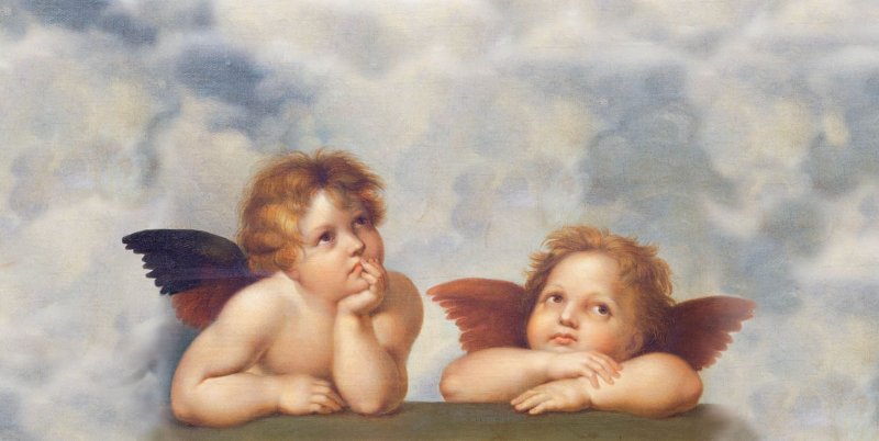Сикстинская Мадонна ангелочки