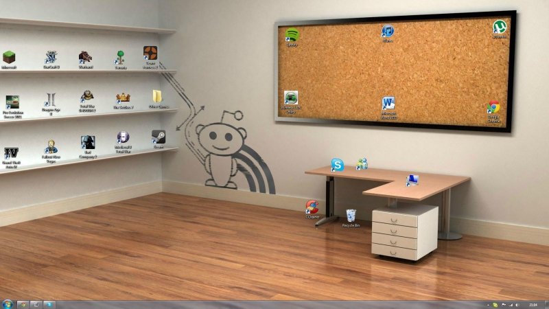 Рабочий стол полочки