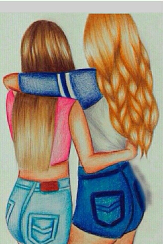 Рисунки для срисовки подруги