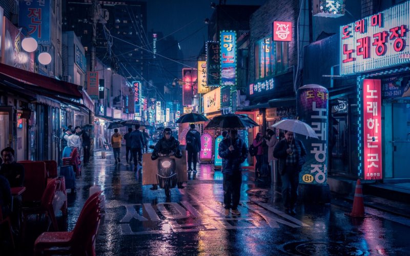 Ночной Сеул Южная Корея