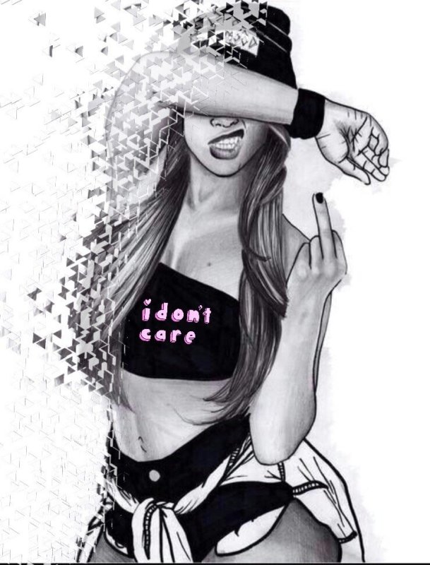 Нарисованные дерзкие девушки