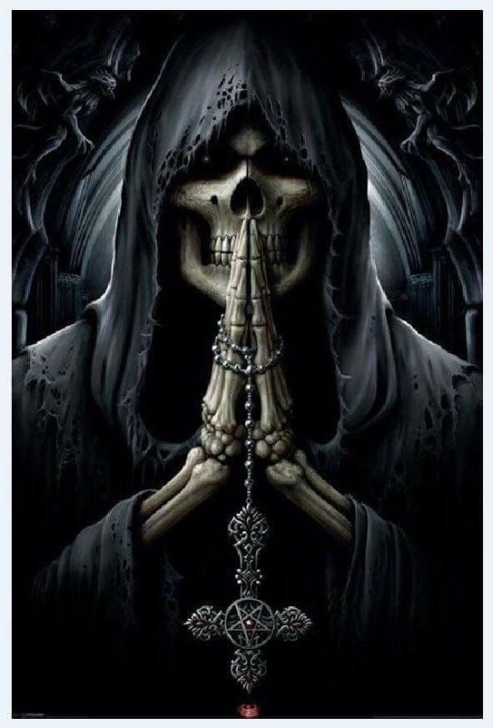 Санта Муэрте арт скелет