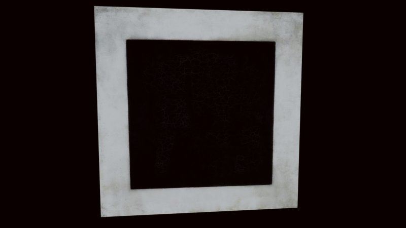 Черный квадрат на белом фоне Малевича