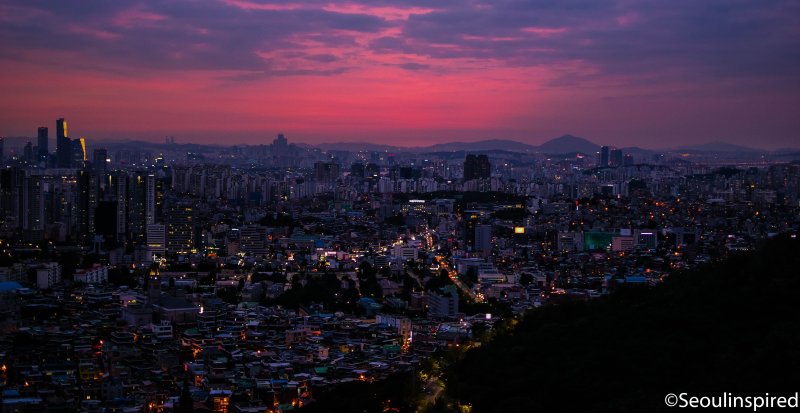 Южная Корея Эстетика Сеул закат