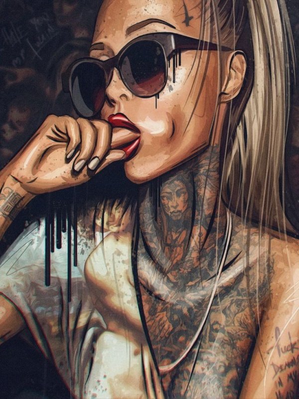 Крутая девушка арт