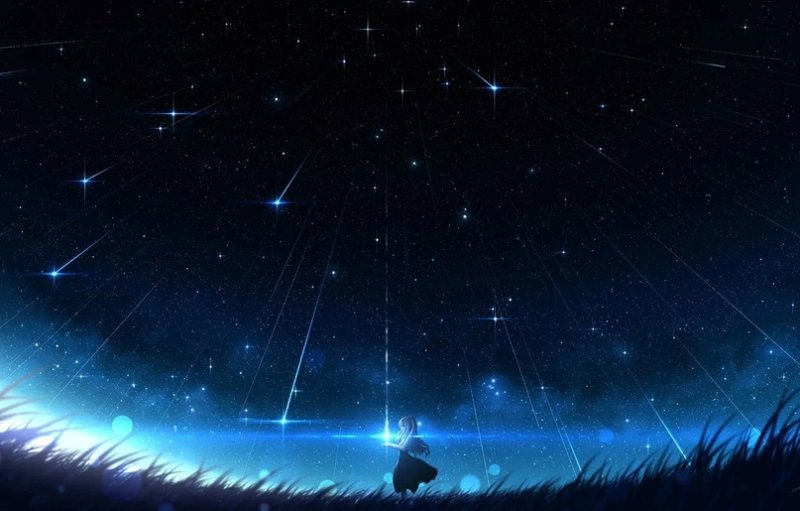 Ночное небо со звездами