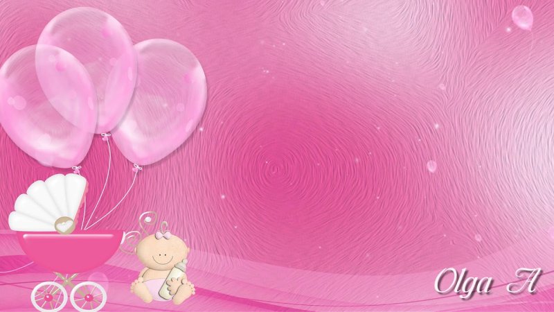 Фон розовый детский