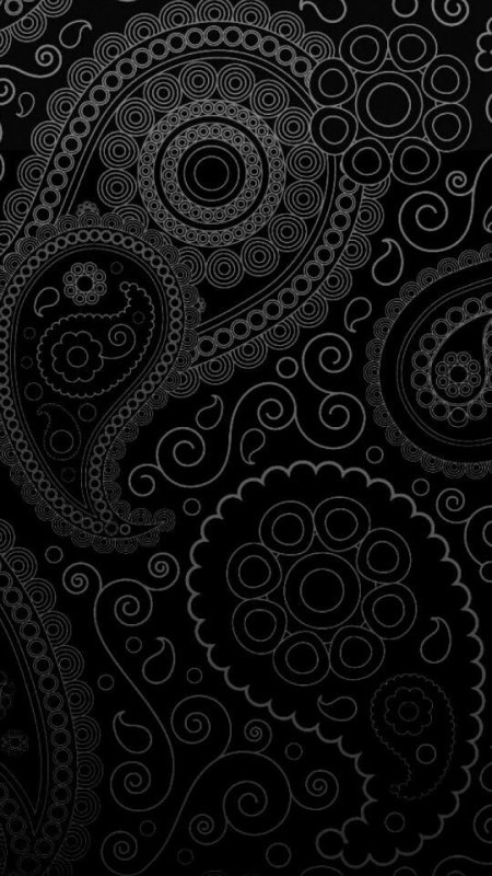 Яркие узоры на черном фоне