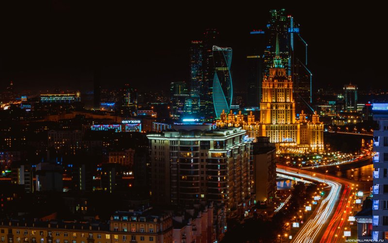 Ночная Москва 4к