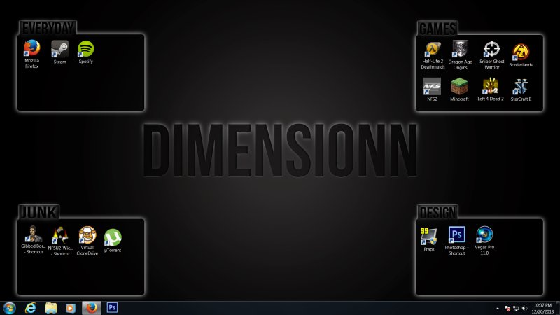 Полки для ярлыков на рабочем столе