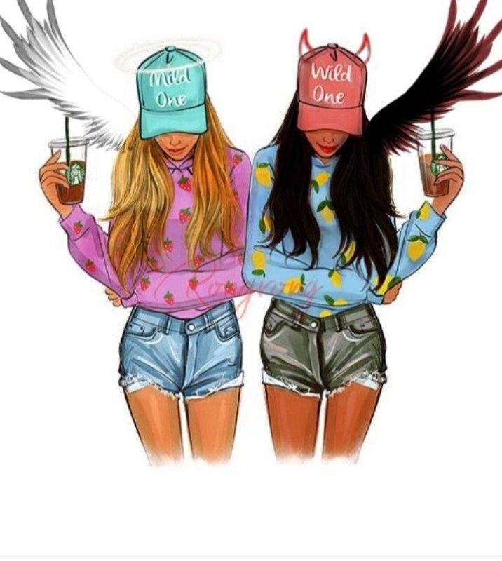 Подруги рисунок