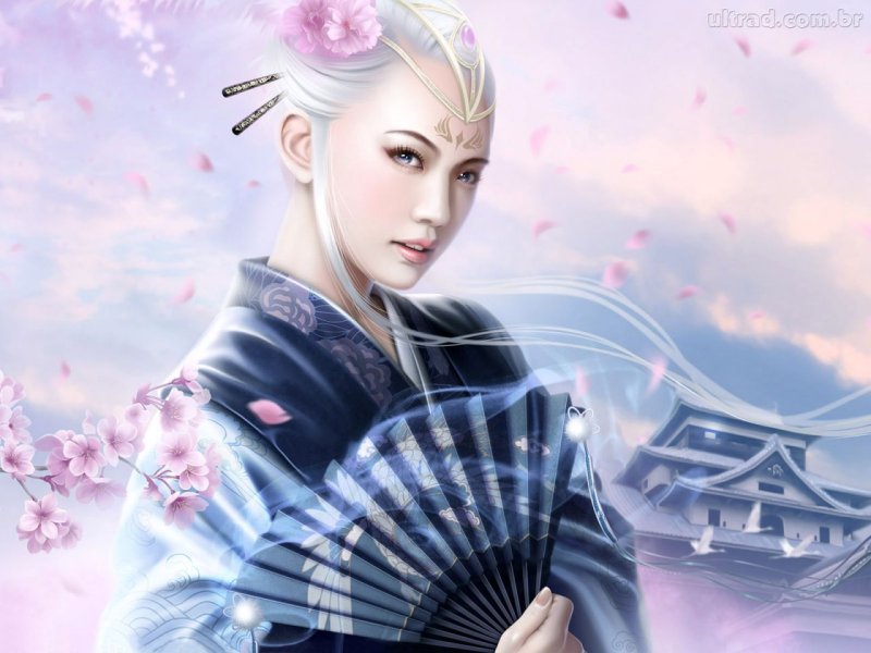 Девушка с веером