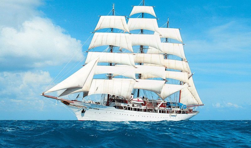 Обои корабль в море