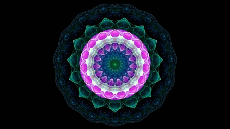 Мандала на черном фоне