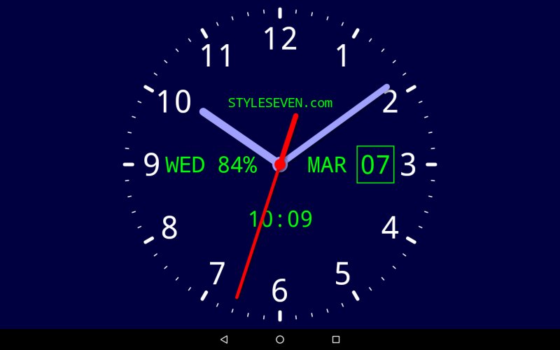 Стрелочные часы на экран