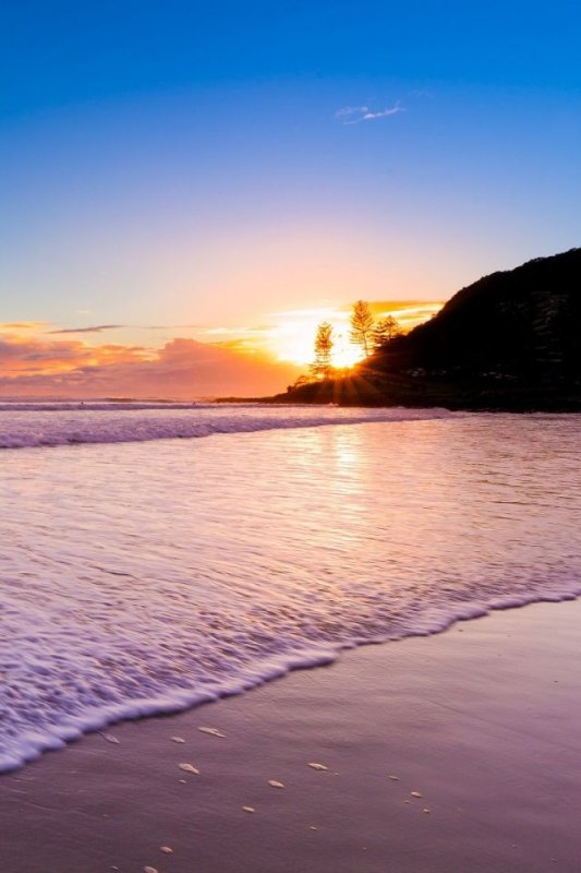 Закат на побережье