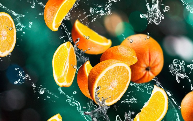 Красивые яркие фрукты