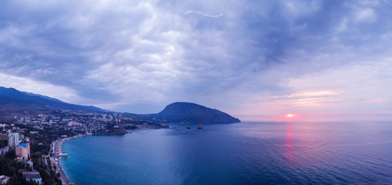 Ялта Гурзуф черное море панорама
